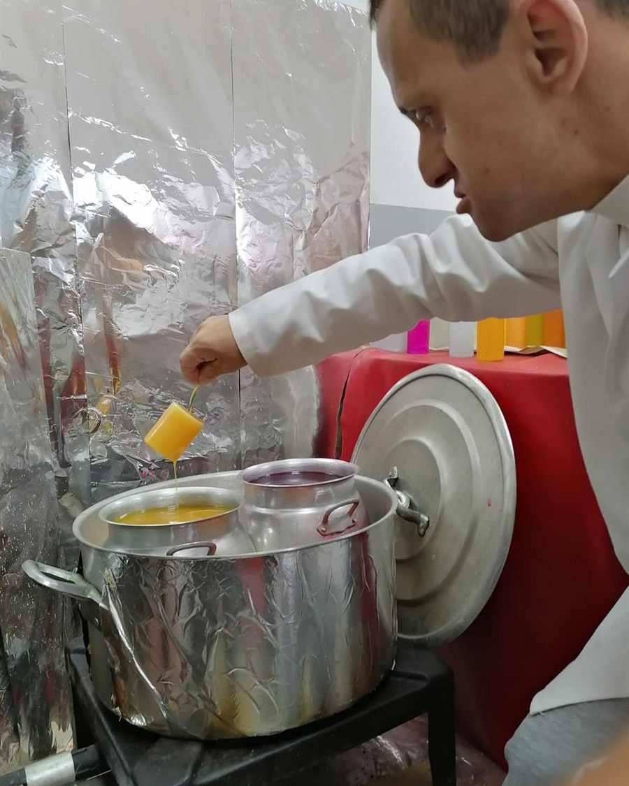 Atelier de fabrication de bougies